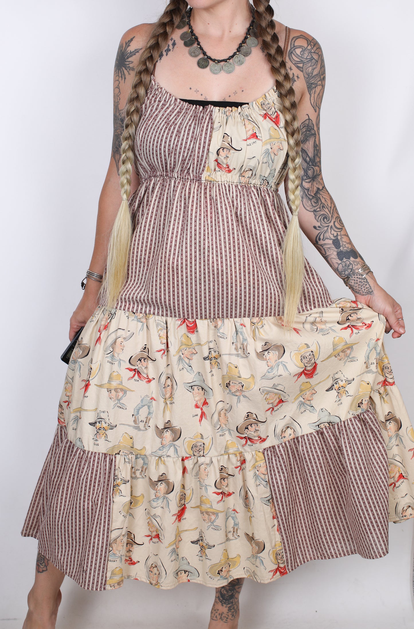 M/L - Cowboy Ruffle Dress