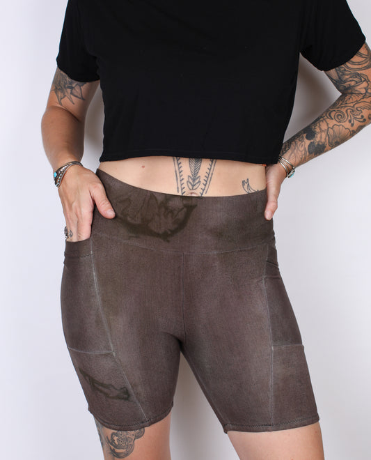 M- Mushroom Hemp Bamboo Pocket Mid Shorts