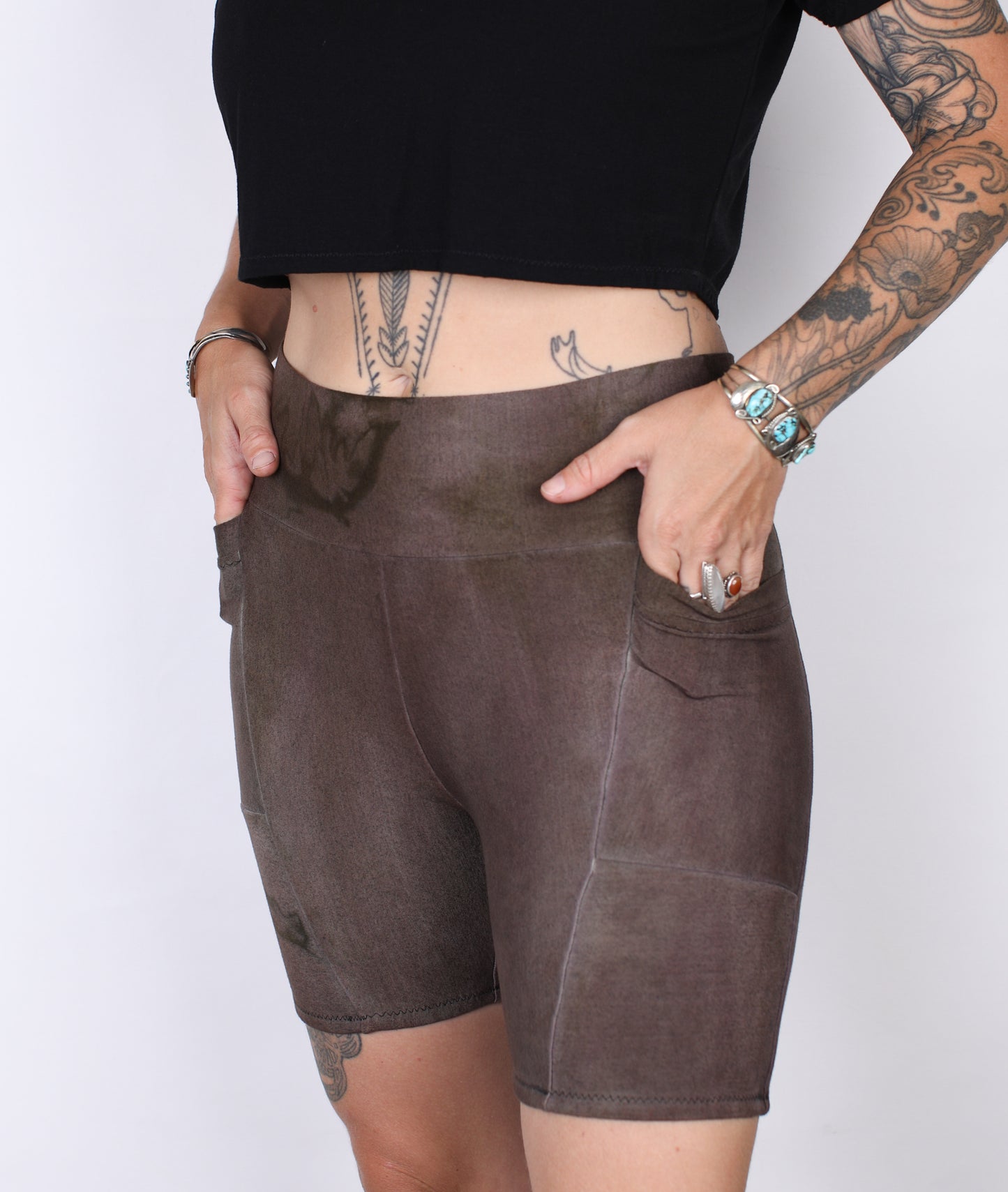 M- Mushroom Hemp Bamboo Pocket Mid Shorts