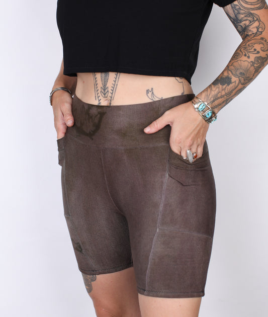 M- Mushroom Hemp Bamboo Pocket Mid Shorts
